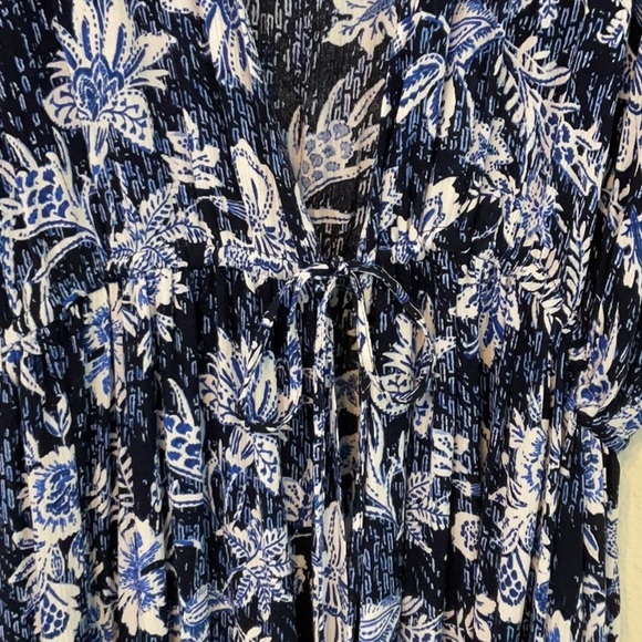 Torrid Swim Cover Up Size 14/16 Torrid size 1 / 2 Navy Black White Blue - Picture 3 of 12